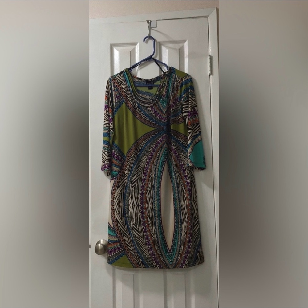 Enfocus Studio Women’s Size 12 Multicolor Patterned Dress